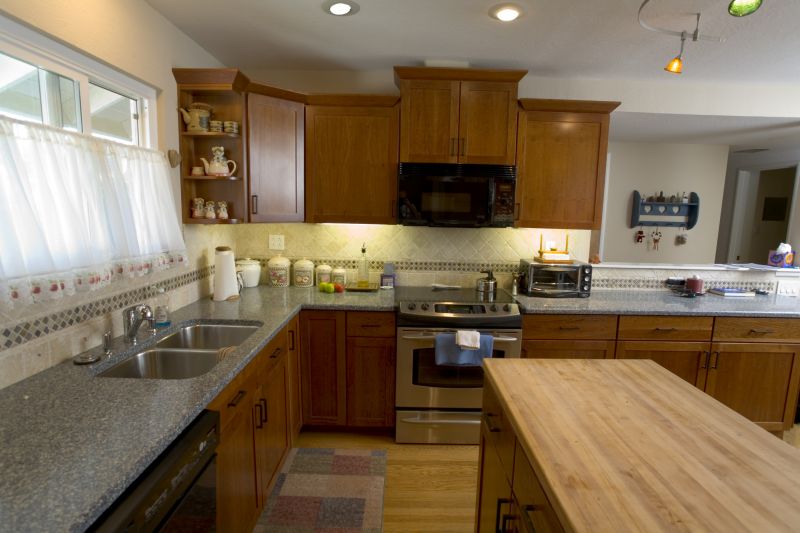 Kitchen with Cherry Cabinets